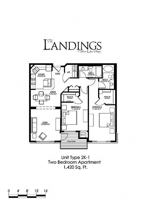 Dominium_Landings at Silver Lake_2 Bedroom Floor Plan